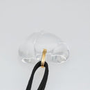 Baccarat Necklace Crystal Gzass Clear Black Gold Auth am7307-7