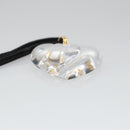 Baccarat Necklace Crystal Gzass Clear Black Gold Auth am7307-8