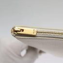 CELINE Clutch Bag Leather Gray White Auth am7315-9