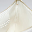 CELINE Clutch Bag Leather Gray White Auth am7315-17