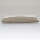 CELINE Clutch Bag Leather Gray White Auth am7315-6