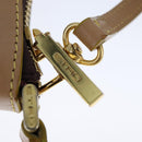 ETRO Paisley Shoulder Bag PVC Leather Brown Gold Auth am7332-14