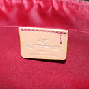 ETRO Paisley Shoulder Bag PVC Leather Brown Gold Auth am7332-15