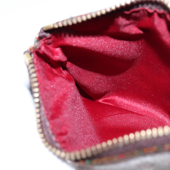 ETRO Paisley Shoulder Bag PVC Leather Brown Gold Auth am7332