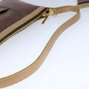 ETRO Paisley Shoulder Bag PVC Leather Brown Gold Auth am7332-7