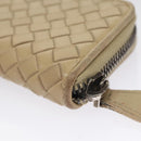 BOTTEGA VENETA INTRECCIATO Coin Purse Leather Beige Auth am7335-15