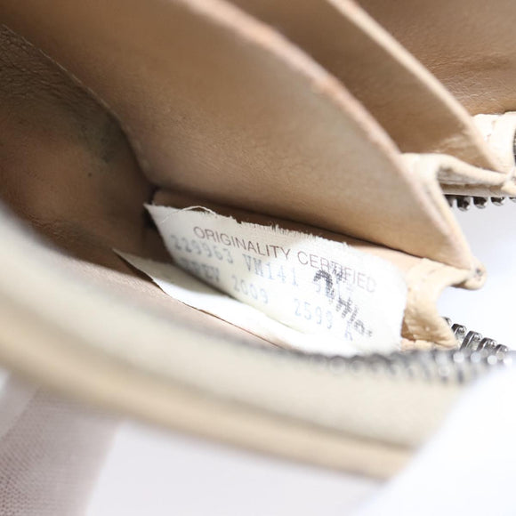 BOTTEGA VENETA INTRECCIATO Coin Purse Leather Beige Auth am7335