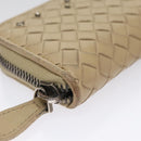 BOTTEGA VENETA INTRECCIATO Coin Purse Leather Beige Auth am7335-9