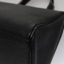 Burberrys Hand Bag Leather Black Gold Auth am7338-15