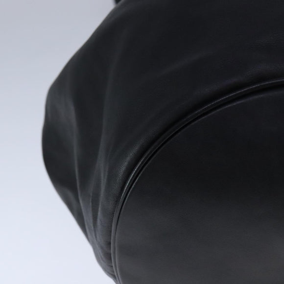 BURBERRY Shoulder Bag Leather Black Auth am7339