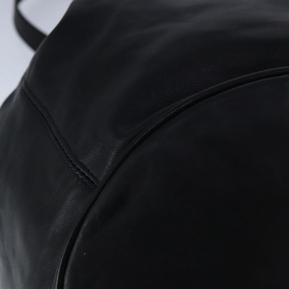 BURBERRY Shoulder Bag Leather Black Auth am7339