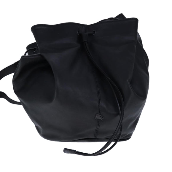 BURBERRY Shoulder Bag Leather Black Auth am7339