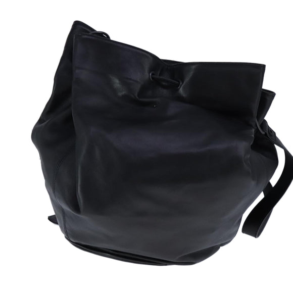BURBERRY Shoulder Bag Leather Black Auth am7339