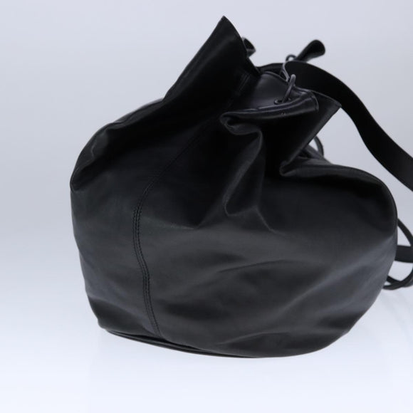 BURBERRY Shoulder Bag Leather Black Auth am7339