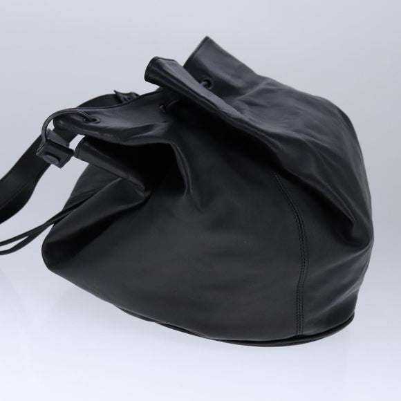 BURBERRY Shoulder Bag Leather Black Auth am7339