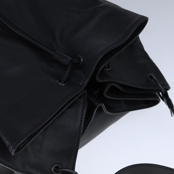 BURBERRY Shoulder Bag Leather Black Auth am7339