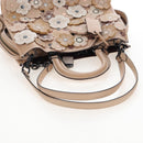 Coach Rogue 31 Hand Bag Leather Beige Auth am7357V-9