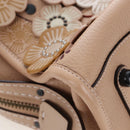 Coach Rogue 31 Hand Bag Leather Beige Auth am7357V-15