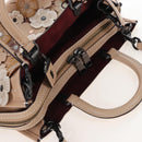 Coach Rogue 31 Hand Bag Leather Beige Auth am7357V-14