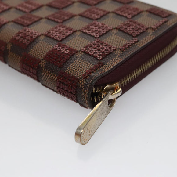 LOUIS VUITTON Damier Piet Zippy Wallet Long Wallet N63174 LV Auth am7360