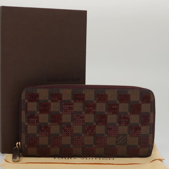 LOUIS VUITTON Damier Piet Zippy Wallet Long Wallet N63174 LV Auth am7360