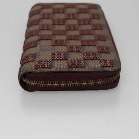 LOUIS VUITTON Damier Piet Zippy Wallet Long Wallet N63174 LV Auth am7360