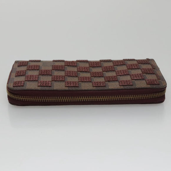 LOUIS VUITTON Damier Piet Zippy Wallet Long Wallet N63174 LV Auth am7360
