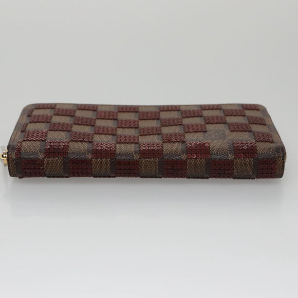 LOUIS VUITTON Damier Piet Zippy Wallet Long Wallet N63174 LV Auth am7360