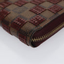 LOUIS VUITTON Damier Piet Zippy Wallet Long Wallet N63174 LV Auth am7360-9