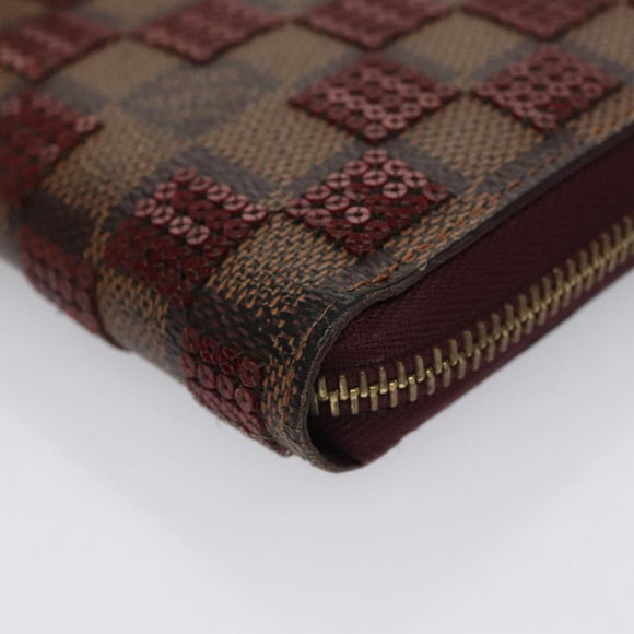 LOUIS VUITTON Damier Piet Zippy Wallet Long Wallet N63174 LV Auth am7360