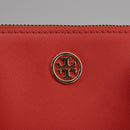 TORY BURCH Hand Bag Leather 2way Red Gold Auth am7378-17