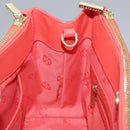 TORY BURCH Hand Bag Leather 2way Red Gold Auth am7378-20