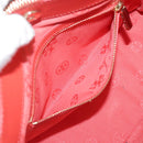 TORY BURCH Hand Bag Leather 2way Red Gold Auth am7378-22