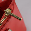 TORY BURCH Hand Bag Leather 2way Red Gold Auth am7378-24