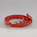 TORY BURCH Hand Bag Leather 2way Red Gold Auth am7378-28