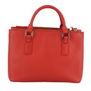 TORY BURCH Hand Bag Leather 2way Red Gold Auth am7378-2