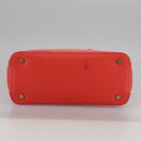 TORY BURCH Hand Bag Leather 2way Red Gold Auth am7378-5