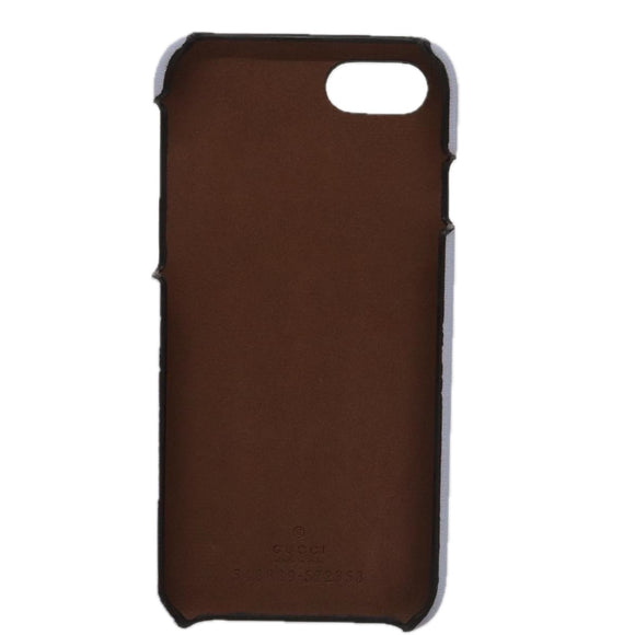 GUCCI Cat iphone8 iPhone Case PVC Leather Purple 548889 Auth am7392