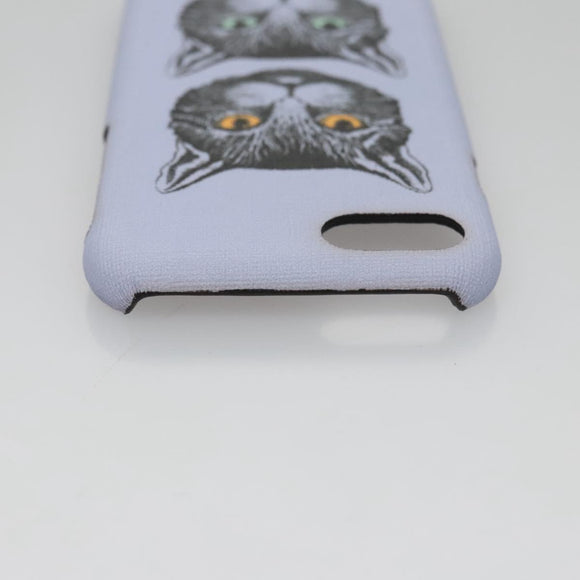 GUCCI Cat iphone8 iPhone Case PVC Leather Purple 548889 Auth am7392
