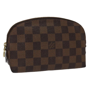 LOUIS VUITTON Damier Ebene Pochette Cosmetic PM Pouch N47516 LV Auth am7399
