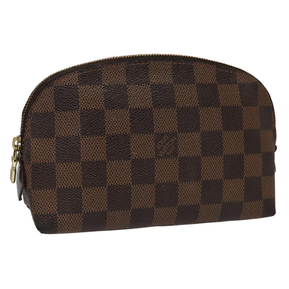 LOUIS VUITTON Damier Ebene Pochette Cosmetic PM Pouch N47516 LV Auth am7399