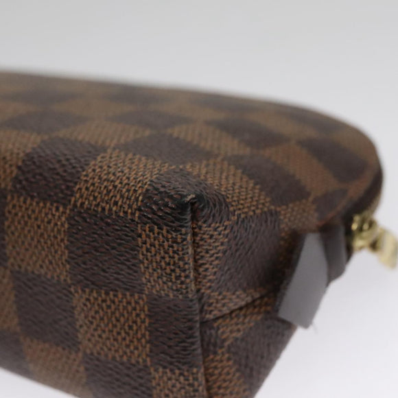 LOUIS VUITTON Damier Ebene Pochette Cosmetic PM Pouch N47516 LV Auth am7399