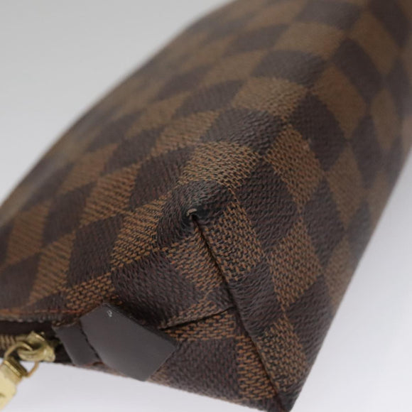 LOUIS VUITTON Damier Ebene Pochette Cosmetic PM Pouch N47516 LV Auth am7399