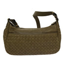 BOTTEGA VENETA INTRECCIATO Shoulder Bag Leather Khaki 143276 Auth am7407-2