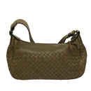 BOTTEGA VENETA INTRECCIATO Shoulder Bag Leather Khaki 143276 Auth am7407-3