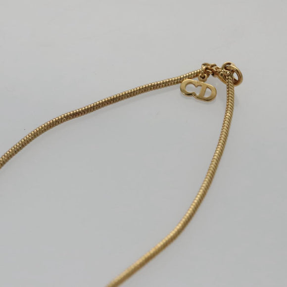 Christian Dior Necklace metal Gold Auth am7410