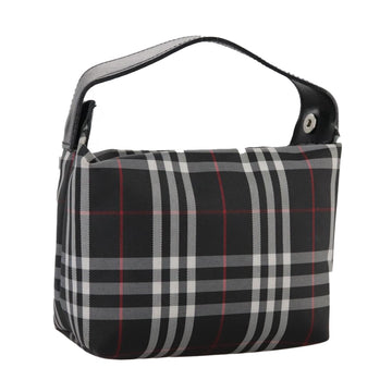 BURBERRY Nova Check Hand Bag Nylon Black Auth am7413
