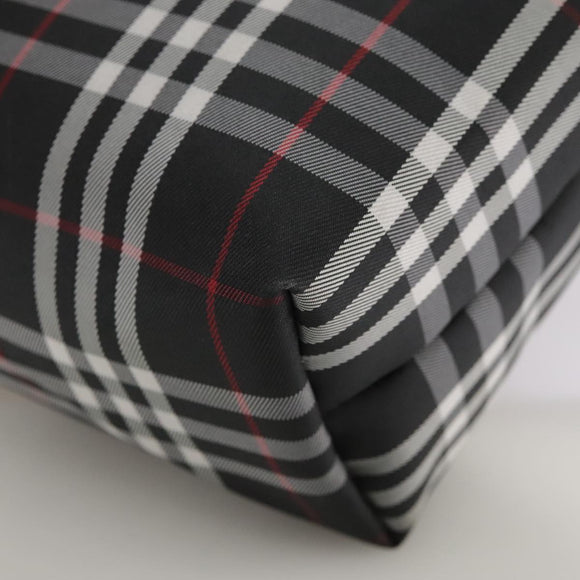 BURBERRY Nova Check Hand Bag Nylon Black Auth am7413
