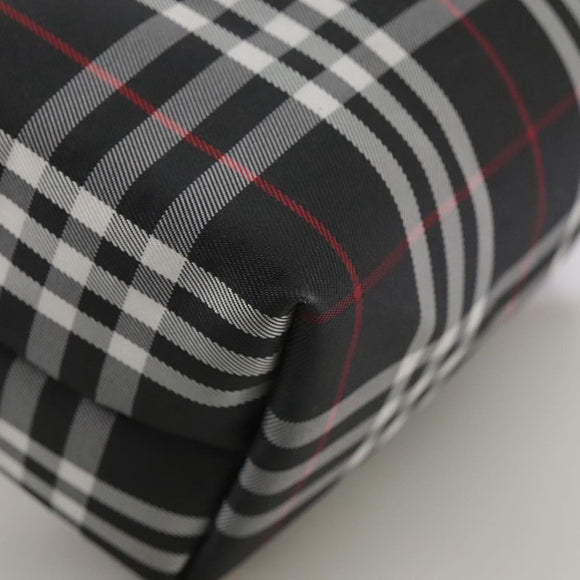 BURBERRY Nova Check Hand Bag Nylon Black Auth am7413