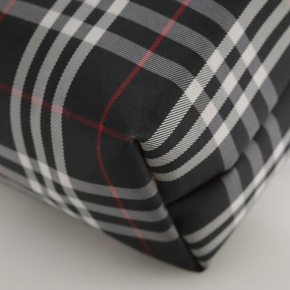 BURBERRY Nova Check Hand Bag Nylon Black Auth am7413